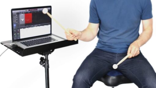 Aerodrums Portable Electronic Drum Set - Air Drum Sticks & Pedals - Practice Drum Accessory more Quiet than Pads - Full Midi Electric Drum Kit that fits a Small Tabletop or Bag - Drummer Gift - Image 4
