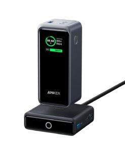 Anker Prime Power Bank 200W, 20,000mAh Portable Charger 3-Port with 100W Charging Base, Smart Digital Display, Compatible with iPhone 16/15/15 Plus/15 Pro/15 Pro Max/14 Series, MacBook, Samsung, Dell
