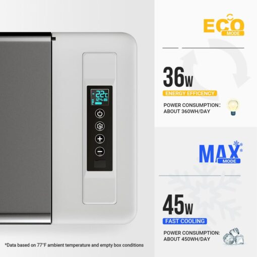 BougeRV 12 Volt Refrigerator With 23 Quart Cover, 12V Car Fridge 23 Quart Portable Freezer Compressor Cooler Compressor Freezer, 12/24V DC 110~240V AC, -7℉~50℉ for Truck RV SUV - Image 6