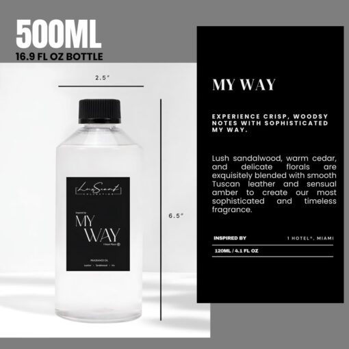 Aroma Scent Diffuser Starter Kit for Up to 1000SQ. FT. Coverage - 500ML Waterless Essential Oil Scent Included - Luxury Aroma Diffuser Ideal for Home, Office & Hotel (Black, My Way) - Image 7