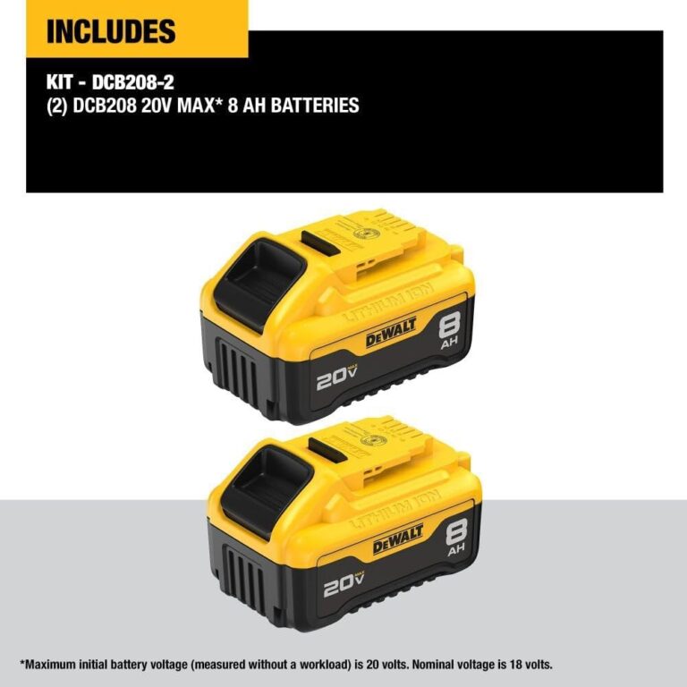 DEWALT 20V MAX* XR Batteries, 8.0-Ah, 2-Pack (DCB208-2) - Image 8