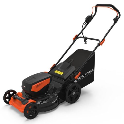 Yard Force 19-inch Electric Lawn Mower YF1518-3N1, 19-inch Metal Decking, 1-3 inch 7 Positions Central Cutting Height, 12" Rear Wheel, 14 Gal Grass Bag - Image 10