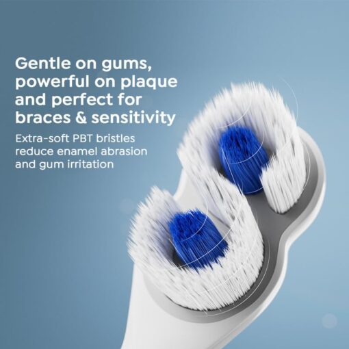 SuperMouth® ULTIM8 SmartBrush™ System -Electric Toothbrush, Patented SuperBristles® Clean 40X Better, UV Sanitizing & Drying SmartHub®, Dual Sonic Modes, Pressure Sensor -Teens & Adults-Sapphire Blue - Image 3