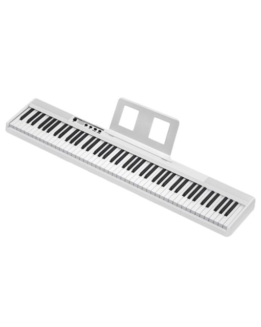 Longeye Piano Keyboard 88 Keys Compact Portable Digital Piano for Beginners with Semi-Weighted Full-Size Keys, Stand, Headphones, Sustain Pedal, Carrying Case, White - Image 3