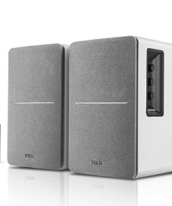 Edifier R1280DB Powered Bluetooth Bookshelf Speakers - Optical Input - Wireless Studio Monitors - 4 Inch Near Field Speaker - 42w RMS - Wood Grain (White)