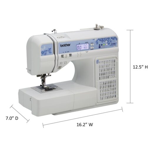 Brother CS7205 Computerized Machine, 150 Built Stitches, 1 Font, Wide Table, 11 Sewing Feet, White - Image 2