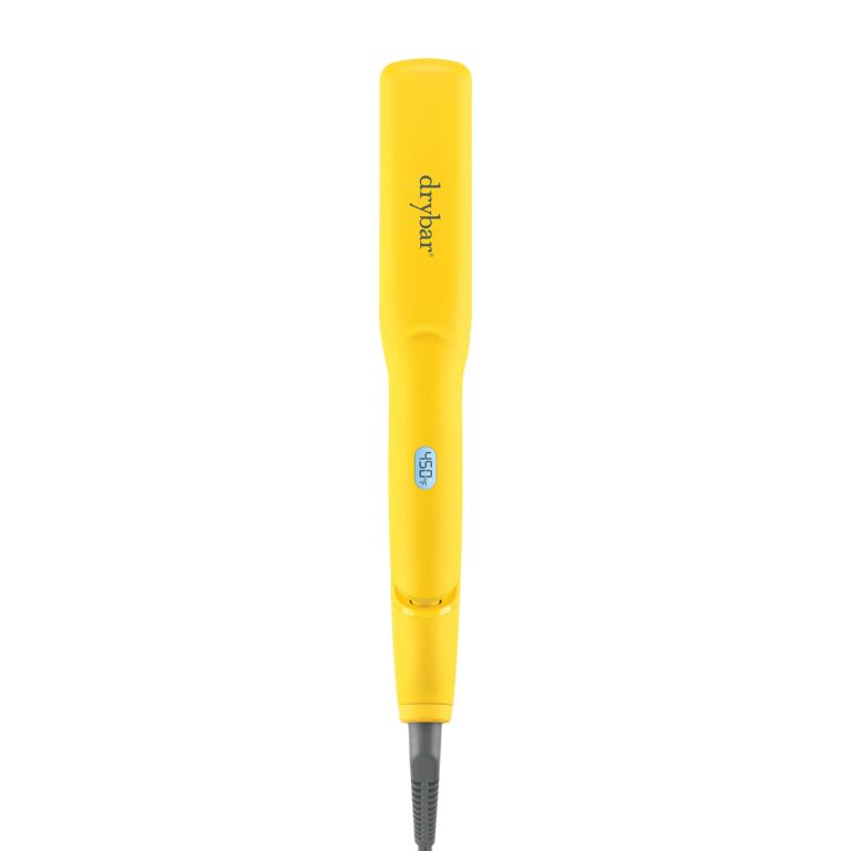 Drybar The Tress Press Straightening Iron 1.25" | Wider Size for Faster Styling | Ionic Technology for Smooth, Shiny Hair | Straighten or Wrap Around Barrel to Create Curls, Waves, or Sleek Styles