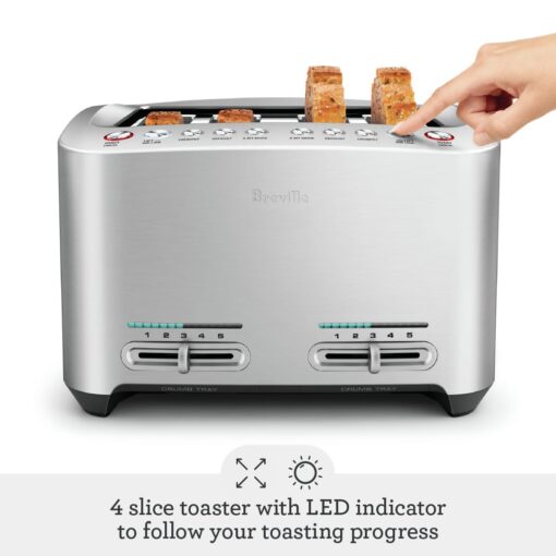Breville Die-Cast Smart Toaster, 4-Slice, Brushed Stainless Steel - Image 6