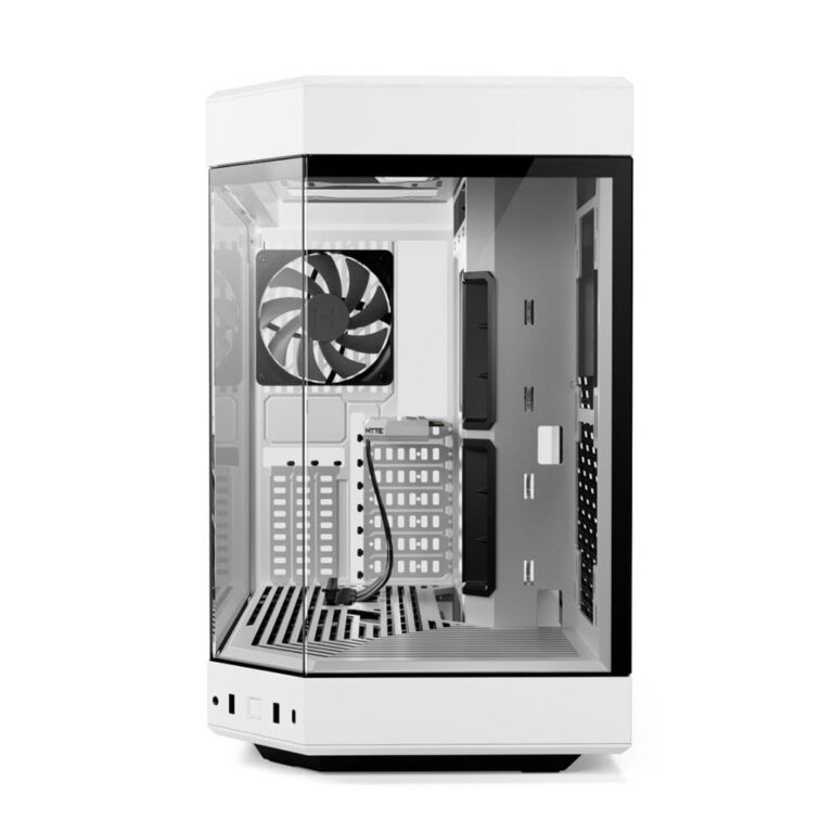 HYTE Y60 Modern Aesthetic Dual Chamber Panoramic Tempered Glass Mid-Tower ATX Computer Gaming Case with PCIE 4.0 Riser Cable Included, Snow White (CS-HYTE-Y60-WW) - Image 9