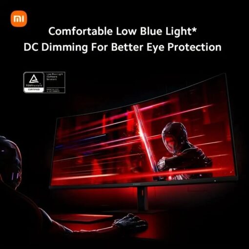 Xiaomi Curved Gaming Monitor 34-inch 180Hz High Reshed Rate 1ms Fast FreeSync Premium Professional Calibration 95% DCI-P3 100% sRGB* Low Blue Light Computer Screen Monitor Desktop Monitor - Image 7