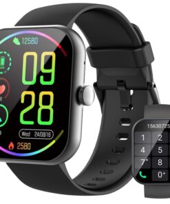 Smart Watch, 1.96" Smartwatch for Men Women (Answer/Make Call), Fitness Tracker with 110+ Sport Modes, IP68 Waterproof, Heart Rate/Sleep/Spo2 Monitor, Pedometer, Activity Tracker for Android iOS