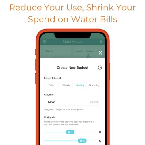 Flume 2 Smart Home Water Monitor and Leak Detector – Real-Time Water Usage Tracking, Easy Installation, No Plumbing Required - Image 4