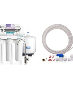 APEC Water Systems ROES-PHUV75 Essence Series Top Tier Alkaline Mineral and Ultra-Violet UV Sterilizer 75 GPD 7-Stage Ultra Safe Reverse Osmosis Drinking Water Filter System | Ice Maker Kit for Reverse Osmosis Systems