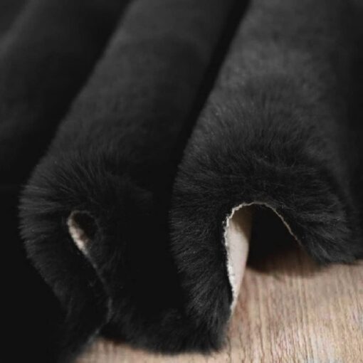 ORINOVA Black Washable Area Rugs 6x9 Rugs for Living Room Faux Rabbit Fuzzy Fur Rug for Bedroom Nursery Rugs Room Décor - Image 5