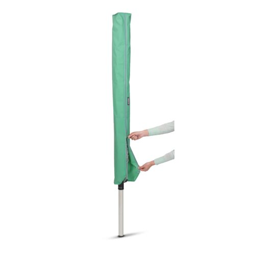 Brabantia Lift-O-Matic Outdoor 4 Arm Clothesline (197 ft/Ø 1.8") Height Adjustable, Folding Clothes Drying Rack + Ground Spike & Cover (Gray) - Image 4
