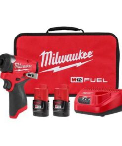 M12 Fuel 12V 1/4" Lithium-ion Cordless Impact Driver Kit - with 2 Batteries, Charger, and Tool Case