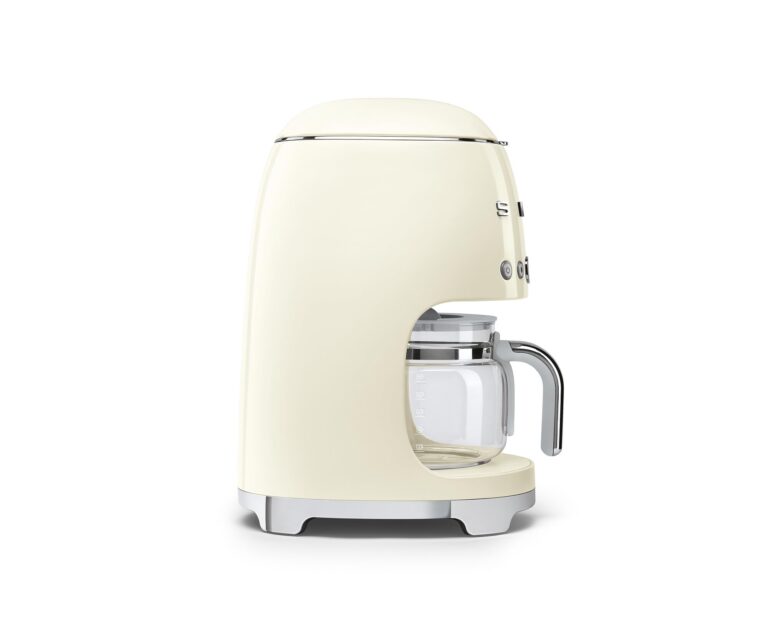 Smeg 50's Retro Style Aesthetic Drip Coffee Machine with 10 Cup Glass Carafe, Auto Start Feature, Keep Warm Plate, and Two Coffee Strength Settings (Cream) - Image 2