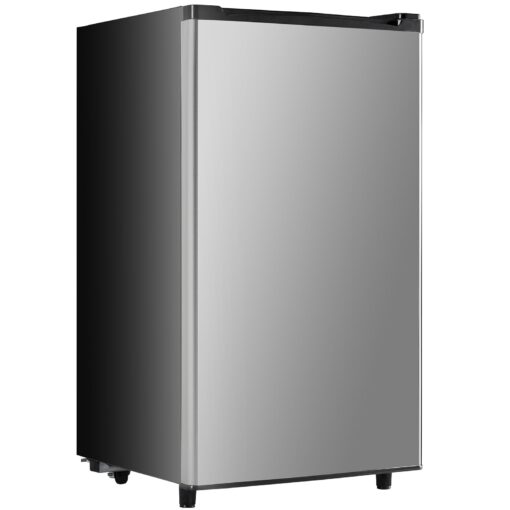 Sweetcrispy 3.2 Cu.Ft Mini Fridge with Freezer Small Refrigerator Single Door Adjustable Thermostat Energy-efficient Low Noise, Compact Fridge for Bedroom, Office, Dorm (Silver Door) - Image 8