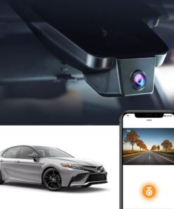 Fitcamx 4K Dash Cam Suitable for Toyota Camry 2021 2022 2023 2024 LE L XLE TRD XSE SE Hybrid (Gen8/XV70), OEM Look, 2160P UHD Video， WiFi & APP, Loop Recording, G-Sensor, Easy to Use, 64GB Card