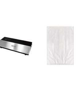 Weston 65-0501-W Professional Advantage Vacuum Sealer, 11", Stainless Steel and Black & Weston 30-0102-W 11” x 16” Vacuum Seal Bags, gallon Size, 100 Count