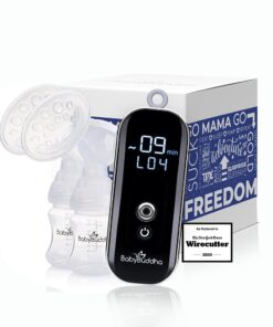 BabyBuddha Breast Pump 2.0, Primary & Portable with 3 Modes & 21 Levels of Control (Soft Stimulation Mode) Electric Hands Free Breast Milk Pump, Hospital Grade (22 to 24mm Flange)