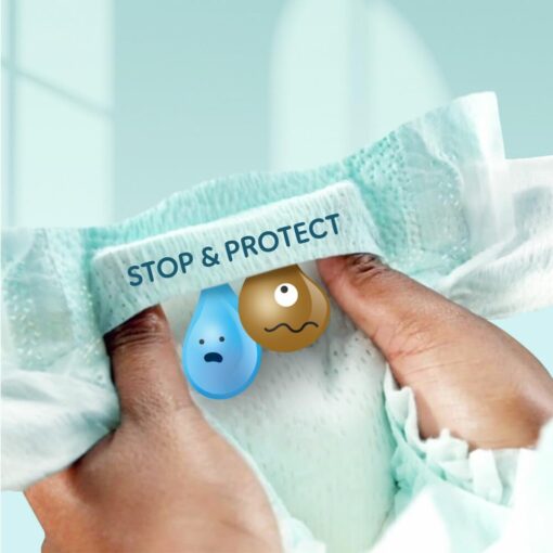 Pampers Premium Protection, Size 2, 240 Nappies, 4-8 kg, Double Protection for Skin and Leaks with Stop & Protect Pocket to Help Capture Leaks, Pack 1 Month - Image 3