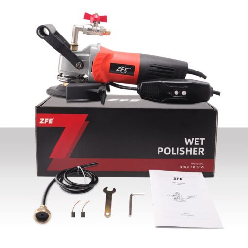 ZFE 800W/110V Variable Speed 4'' Wet Polisher / Grinder & Granite Diamond Polishing Pads Concrete Polisher Stone Polisher for Granite/Marble/Concrete/Stones - Image 4