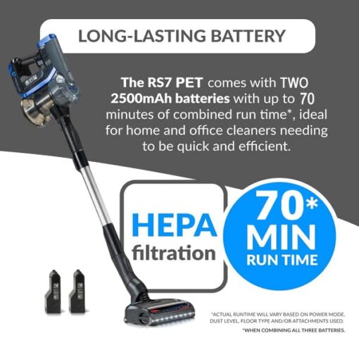 Prolux RS7 PET Cordless Handheld Stick Vacuum, Perfect for Pet Owners, Lightweight, with HEPA Filtration and Easy Clean Powerhead, Long Battery Life - Image 2