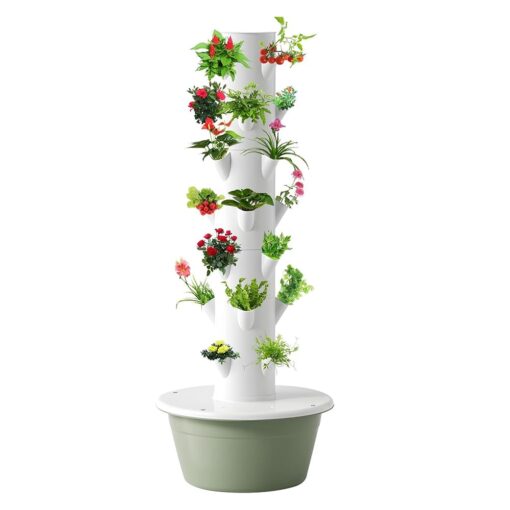 vhdurike 20/28/36 Pots Hydroponic Tower, Aeroponic Tower Garden System with Tank, Hydroponics Growing System Kit for Home Indoor Gardening System,9 Layers