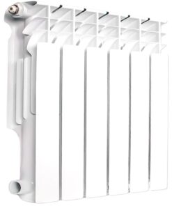 Q-Hillstar Quiet Energy Saving Hot Water Radiator, 6-Panel Wall-Mounted Aluminum Radiator Heater for Kitchen, Bathroom and Bedroom
