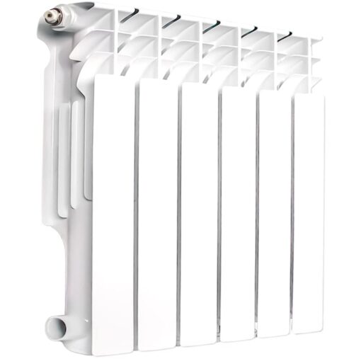 Q-Hillstar Quiet Energy Saving Hot Water Radiator, 6-Panel Wall-Mounted Aluminum Radiator Heater for Kitchen, Bathroom and Bedroom