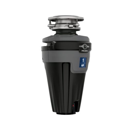Moen Chef Series 1 HP Continuous Feed Lighted Garbage Disposal with Sound Reduction for Under Sink, Power Cord Included, EXL100C