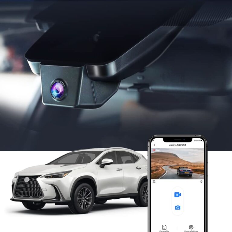 Fitcamx 4K Dash Cam Suitable for Lexus NX 2022 2023 2024 2025 NX350 250 300 450h, OEM Factory Look, 2160P UHD Video, Built-in WiFi & APP, Gravity Sensor, Loop Recording, Plug & Play, 64GB Card