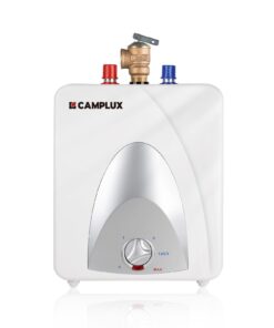 CAMPLUX Electric Small Hot Water Heater, 1.3 Gallon Point of Use Hot Water Heaters 120V 1440W, Under Sink, Wall or Floor Mounted, Easy to Install