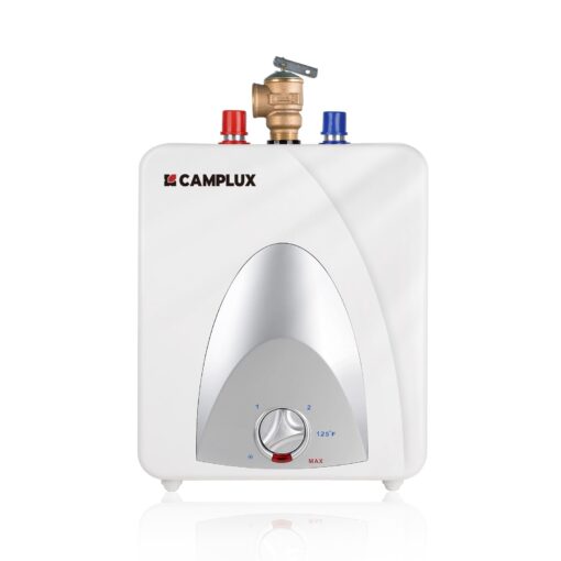 CAMPLUX Electric Small Hot Water Heater, 1.3 Gallon Point of Use Hot Water Heaters 120V 1440W, Under Sink, Wall or Floor Mounted, Easy to Install