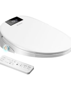WLJBIDET Upgrade Smart Bidet Toilet Seat - Round, Electronic Heated Bidet with Adjustable Warm Air Dryer, Unlimited Warm Water, Night Light, Slow Close Seat & Lid, Remote Control