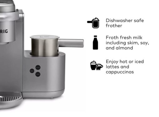 Keurig K-Cafe C Single Serve K-Cup Pod C Latte and Cappuccino Maker, 12, Nickel - Image 5
