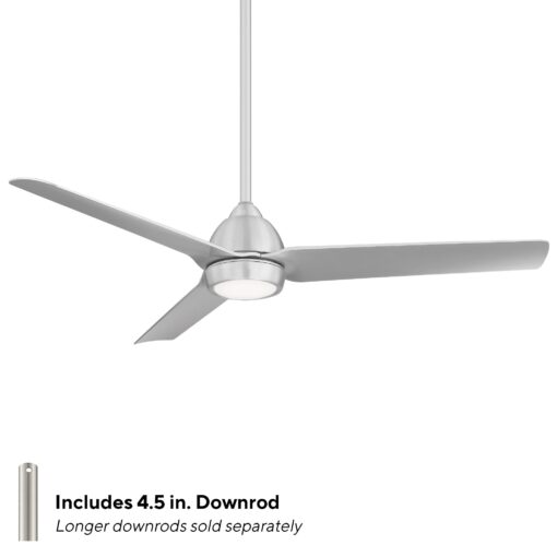 WAC Smart Fans Mocha Indoor and Outdoor 3-Blade Smart Home Ceiling Fan 54in Brushed Aluminum with 3000K LED Light Kit and Remote Control works with Alexa and iOS or Android App - Image 9