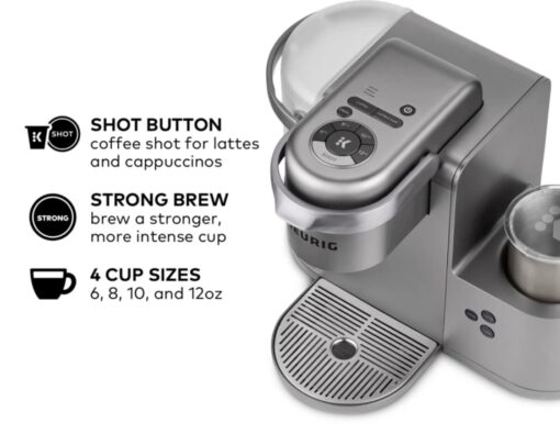 Keurig K-Cafe C Single Serve K-Cup Pod C Latte and Cappuccino Maker, 12, Nickel - Image 6