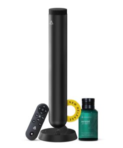 Slim Pro 2025 Waterless Tower Diffuser (Fragrance Included) - Diffuser for Aromatherapy Oils - No Noise, Easy Scent Adjustment & Energy Saving - Wireless Pro for Home, Office & Hotel (Black)