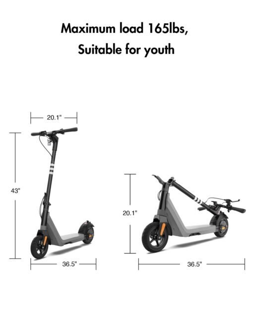 OKAI ES51 Electric Scooter - 15.5 Miles Range & 15 MPH, 500W Peak Motor, 8" Flat-Free Tires, Lightweight and Foldable Electric Scooter for Teens and Kids - Image 2