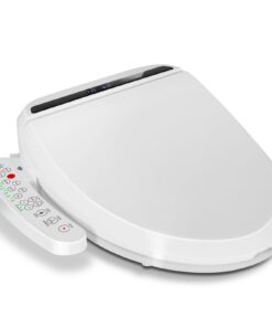 YOURLITE Bidet Toilet Seat Electric Warm Water Bidet with Warm Air Drying, Heated Seat Bidet with Self-cleaning Nozzle Temperature Adjustable White Toilet Seat