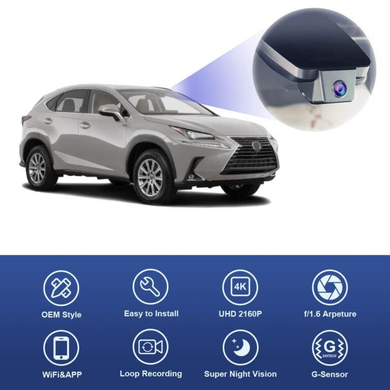 Fitcamx 4K Dash Cam Suitable for Lexus NX 2018 2019 2020 2021 350 300 Sport 250 F Premium, OEM Factory Style, UHD 2160P Video, Loop Recording, Built-in WiFi & APP, Parking Mode, Plug & Play, 64GB Card - Image 5