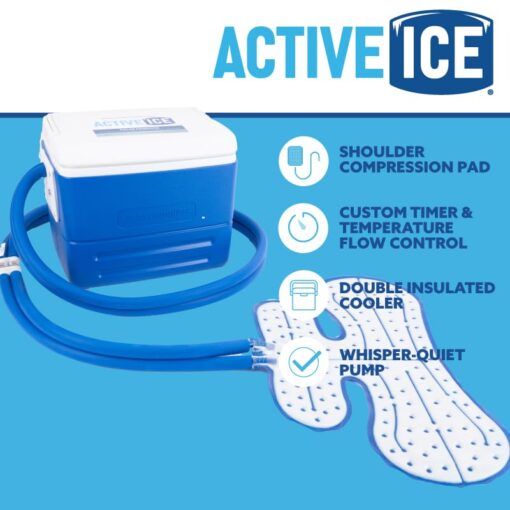 Polar Active Ice 3.0 Cold Therapy Ice Machine System with Programmable Timer, Shoulder Compression Pad, Lightweight 9 Quart Cooler Freeze Kit, Quiet Pump, Strong Cryotherapy Pain Relief Treatment - Image 7