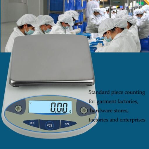 ZOCWJK 0.01g Digital Lab Scale,Analytical Balance,Jewelry Scales Electronic Commercial Price Computing Scale with LCD Display for Store,Kitchen,2000g( - Image 3