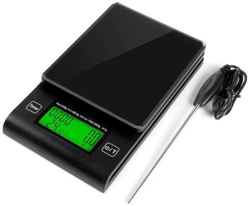 Digital Kitchen Scales High Precision Electronic Scale w/Probe Led Display Platform Scale Multifunction Timing Weighing Band Temperature