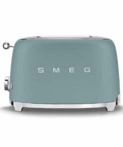SMEG 2 Slice Toaster with 6 Presets and Defrost Function and Removable Crumb Tray (Jade)