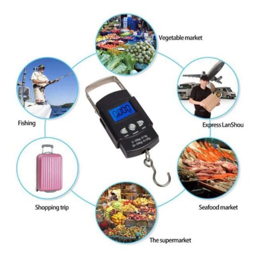 HTLPAVBWF Utility Luggage Scale Electronic Balance Scales with Ruler Precision Hand Scales Mini Pocket Digital Travel Suitcase Luggage Fish Scale Weighing Weighing - Image 4
