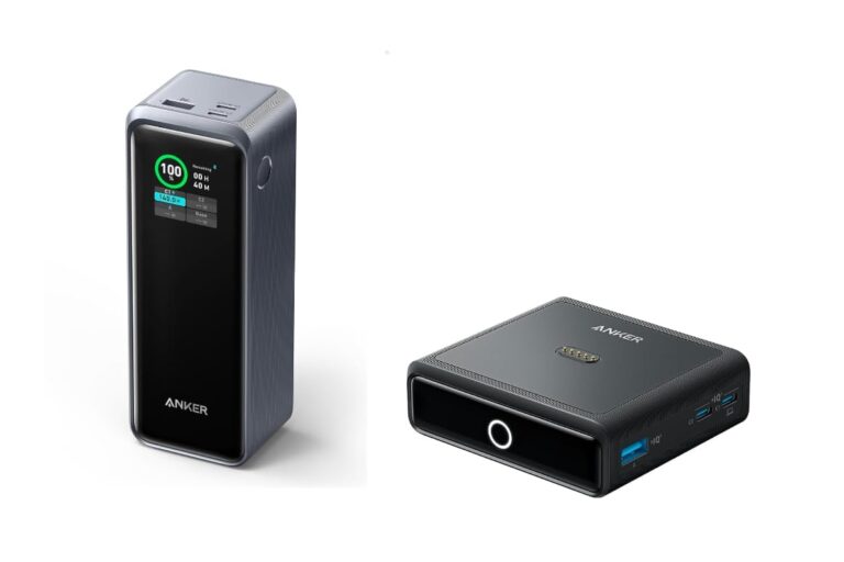 Anker Charging Base, 100W Fast Charging with 4 Ports Prime Power Bank Prime Power Bank, 27,650mAh 3-Port 250W Portable Charger (99.54Wh)