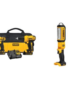 DEWALT DCK240C2 20v Lithium Drill Driver/Impact Combo Kit with 20V Max LED Hand Held Area Light
